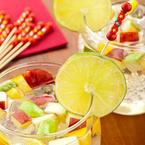 Restaurantware Pixy Red Bamboo Braided Pick - 4" - 1000 Count Box