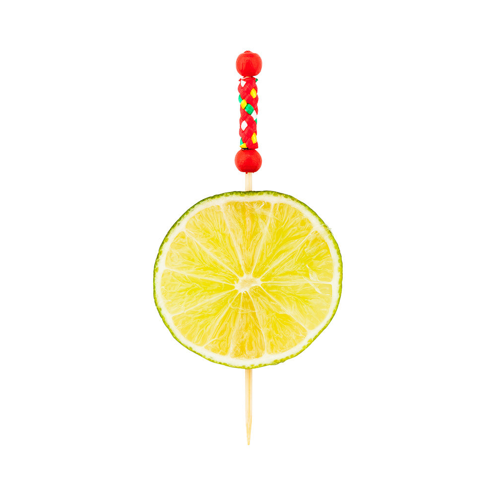 restaurantware Pixy Red Bamboo Braided Pick - 4" - 1000 count box