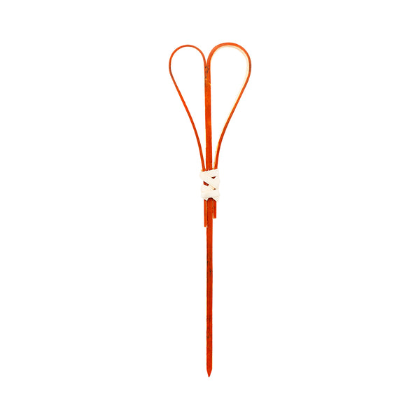 Restaurantware Pixy Red Bamboo Heart Pick - Handmade - 4 3/4" X 1 1/2" - 1000 Count Box