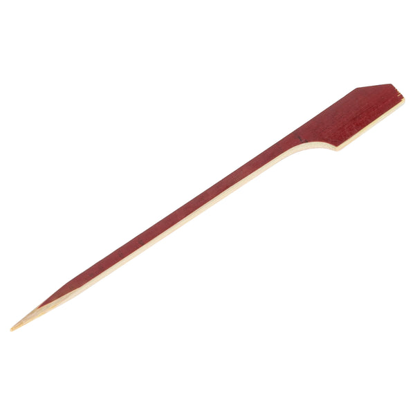 Restaurantware Pixy Red Bamboo Paddle Pick - 4" - 1000 Count Box