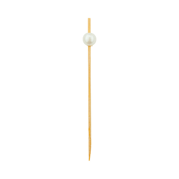 Restaurantware Pixy White Bamboo Pearl Pick - 4" - 1000 Count Box
