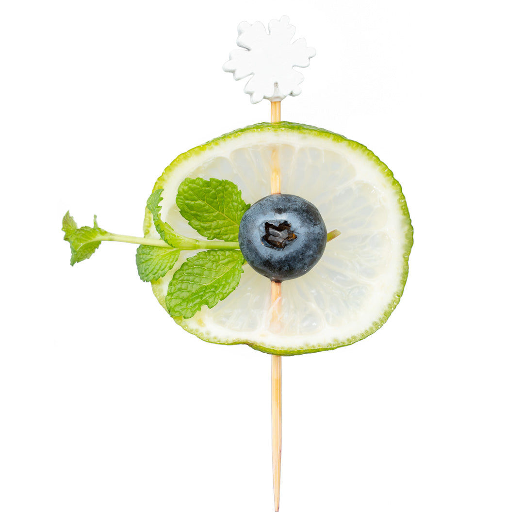 restaurantware Pixy White Bamboo Snowflake Pick - 3 1/2" - 1000 count box