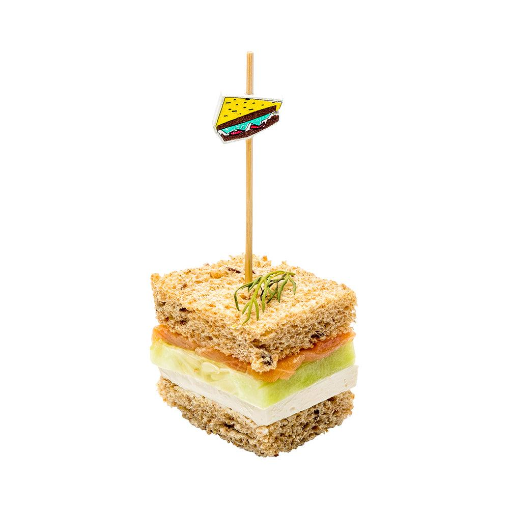 restaurantware Pixy Yellow Bamboo Sandwich Pick - 4" x 3/4" - 1000 count box