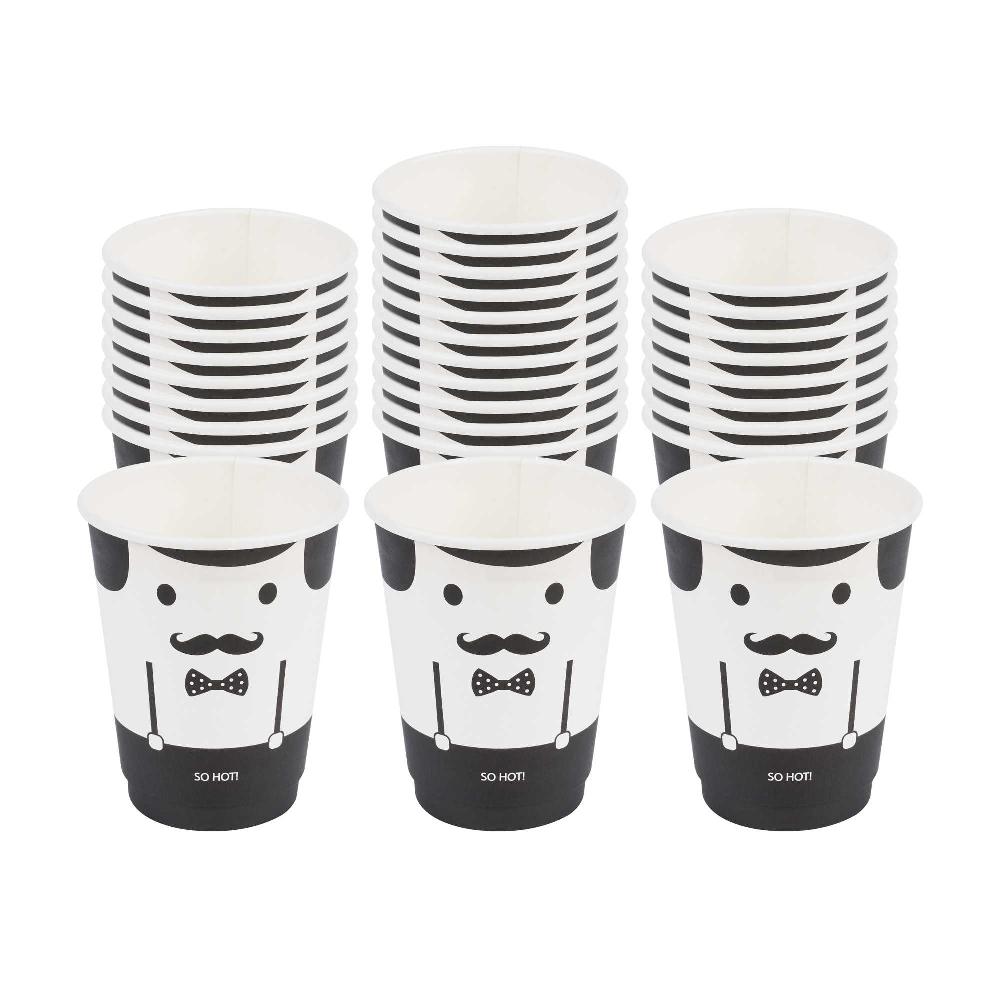 restaurantware Restpresso 12 oz Monsieur Paper Coffee Cup - Double Wall - 3 1/2" x 3 1/2" x 4 1/4" - 500 count box