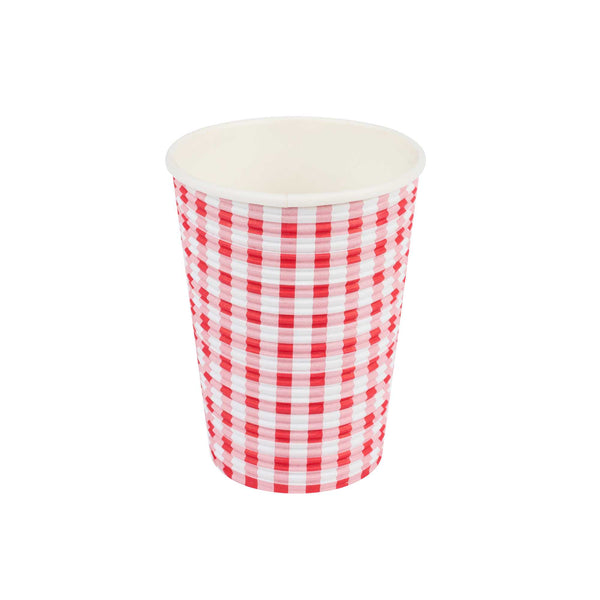 Restaurantware Restpresso 12 Oz Picnic Print Paper Coffee Cup - Spiral Wall - 3 1/2" X 3 1/2" X 4 1/4" - 500 Count Box