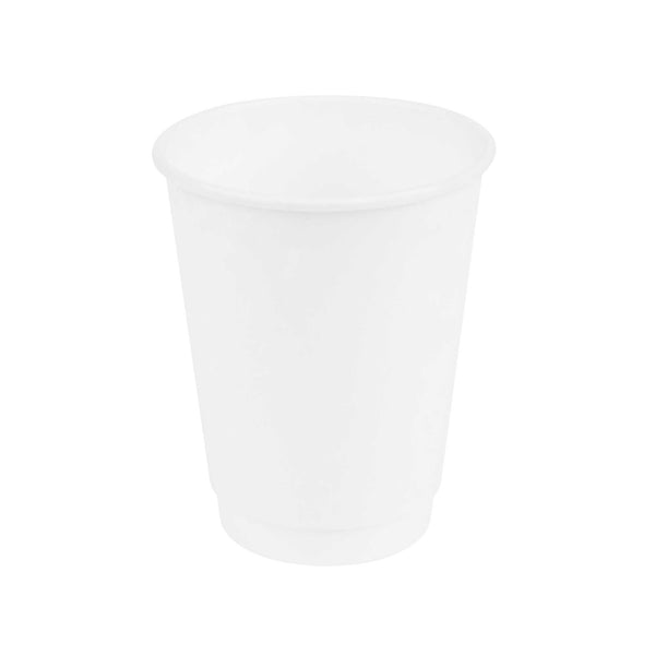 Restaurantware Restpresso 12 Oz White Paper Coffee Cup - Double Wall - 3 1/2" X 3 1/2" X 4 1/4" - 500 Count Box