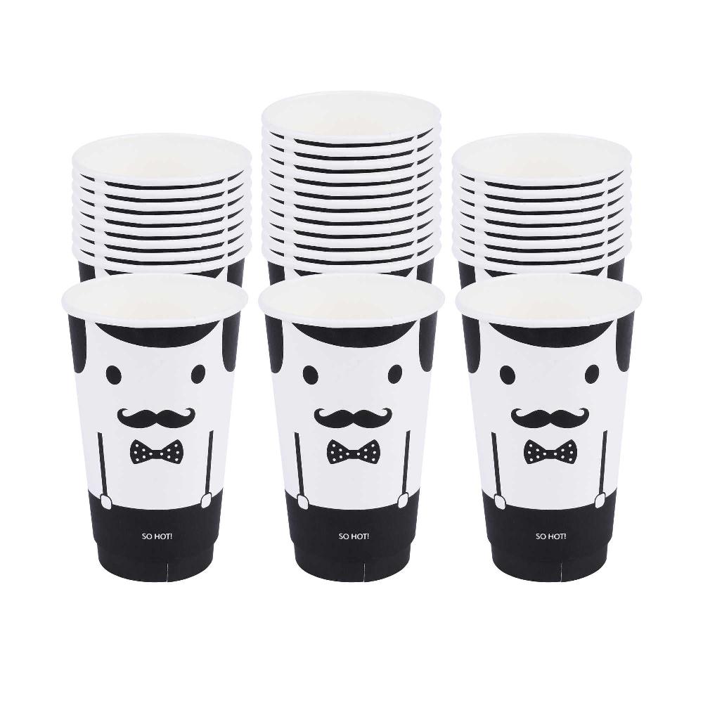 restaurantware Restpresso 16 oz Monsieur Paper Coffee Cup - Double Wall - 3 1/2" x 3 1/2" x 5 1/2" - 500 count box