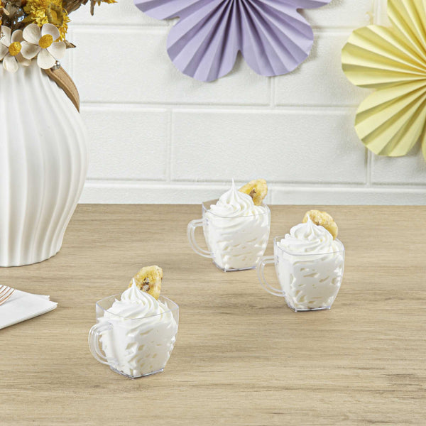 Restaurantware Restpresso 2 Oz Square Clear Plastic Mini Cafe Cup - 2" X 2" X 2" - 100 Count Box