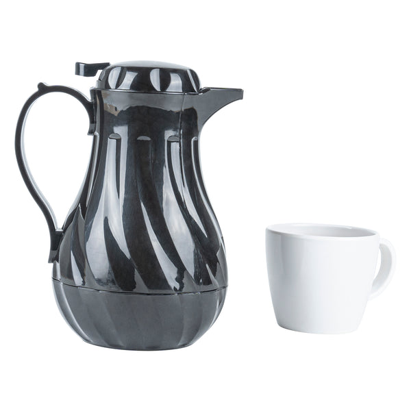 Restaurantware Restpresso 20 Oz Black Thermal Coffee Carafe / Server - 6 1/2" X 5" X 8" - 10 Count Box