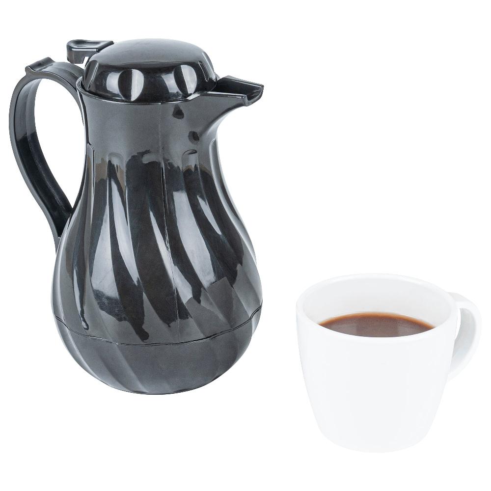 restaurantware Restpresso 20 oz Black Thermal Coffee Carafe / Server - 6 1/2" x 5" x 8" - 10 count box