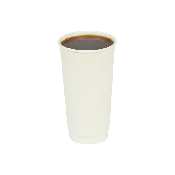 Restaurantware Restpresso 20 Oz White Paper Coffee Cup - Double Wall - 3 1/2" X 3 1/2" X 6 1/4" - 250 Count Box