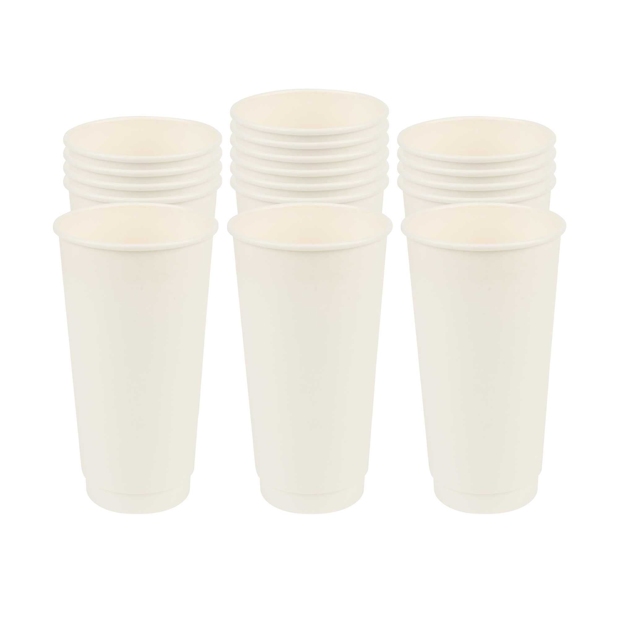 restaurantware Restpresso 20 oz White Paper Coffee Cup - Double Wall - 3 1/2" x 3 1/2" x 6 1/4" - 250 count box