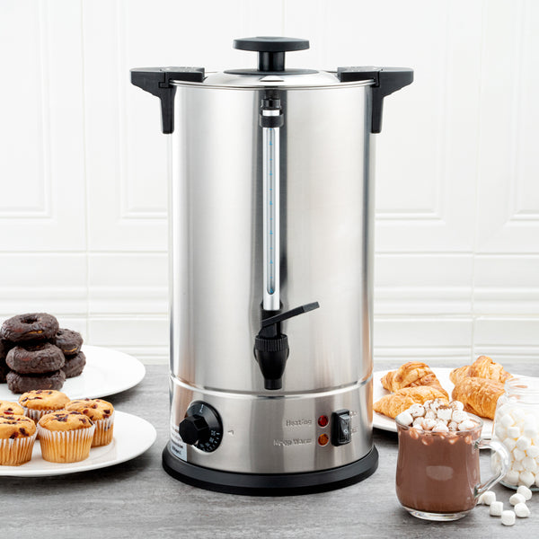 Restaurantware Restpresso 3 Gal Silver 13/0 Stainless Steel Coffee Urn - 67 Cup - 8 3/4" X 8 3/4" X 18 3/4" - 1 Count Box