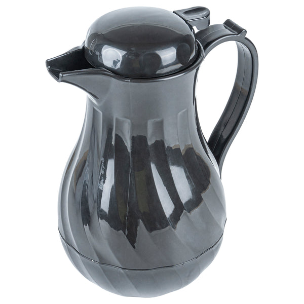 Restaurantware Restpresso 42 Oz Black Thermal Coffee Carafe / Server - 8" X 6" X 10" - 10 Count Box