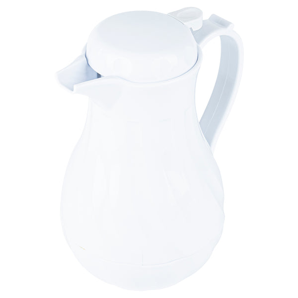 Restaurantware Restpresso 42 Oz White Thermal Coffee Carafe / Server - 8" X 6" X 10" - 10 Count Box