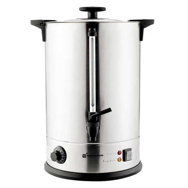 Restaurantware Restpresso 5 Gal Silver 13/0 Stainless Steel Coffee Urn - 128 Cup - 11 1/2" X 11 1/2" X 19 1/2" - 1 Count Box