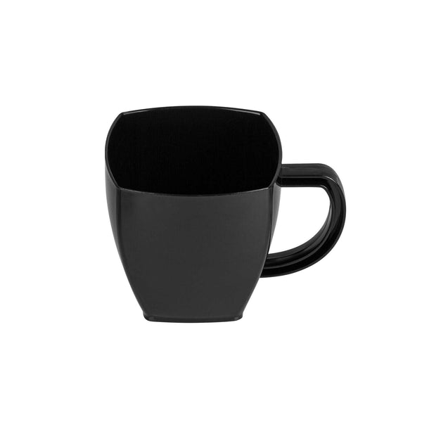 Restaurantware Restpresso 5 Oz Square Black Plastic Cafe Cup - 2 1/2" X 2 1/2" X 2 1/2" - 100 Count Box