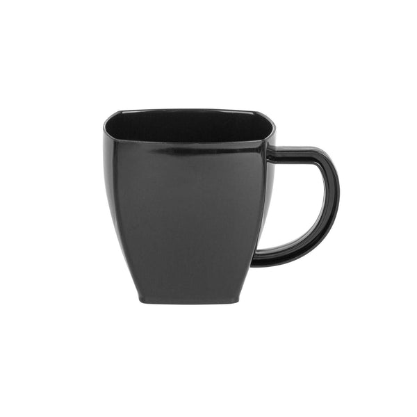 Restaurantware Restpresso 5 Oz Square Black Plastic Cafe Cup - 2 1/2" X 2 1/2" X 2 1/2" - 100 Count Box