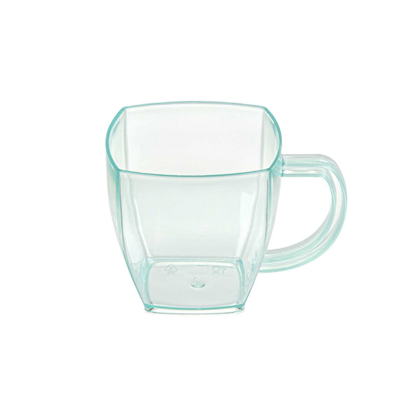 Restaurantware Restpresso 5 Oz Square Seagreen Plastic Cafe Cup - 2 1/2" X 2 1/2" X 2 1/2" - 100 Count Box