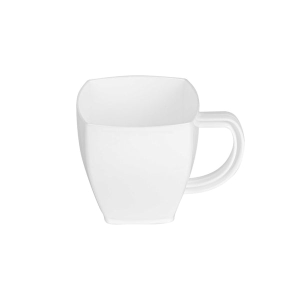 Restaurantware Restpresso 5 Oz Square White Plastic Cafe Cup - 2 1/2" X 2 1/2" X 2 1/2" - 100 Count Box