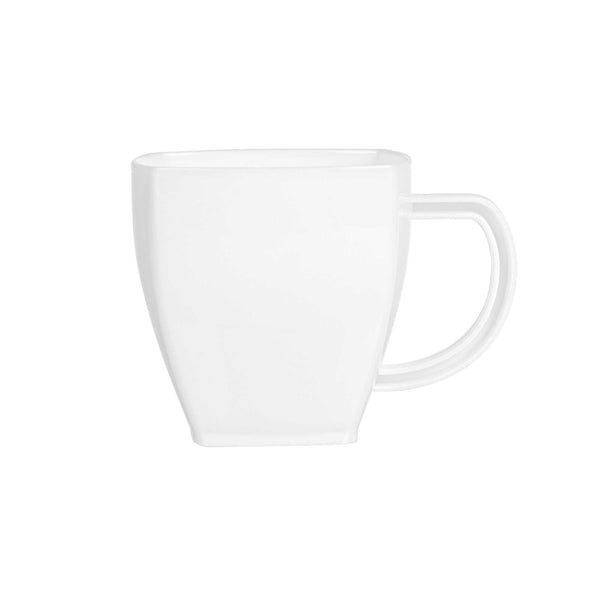 Restaurantware Restpresso 5 Oz Square White Plastic Cafe Cup - 2 1/2" X 2 1/2" X 2 1/2" - 100 Count Box