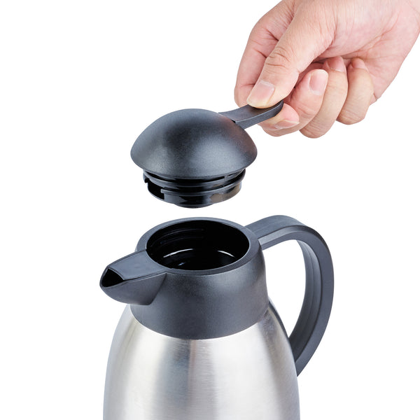 Restaurantware Restpresso 51 Oz Vacuum Insulated Coffee Carafe / Server - With Label Tags - 7 3/4" X 5 1/2" X 8 1/4" - 1 Count Box