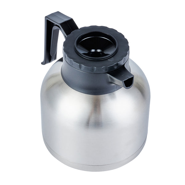 Restaurantware Restpresso 68 Oz Insulated Coffee Carafe / Server - With Regular And Decaf Brew Thru Lids - 8 3/4" X 6 1/4" X 7" - 1 Count Box