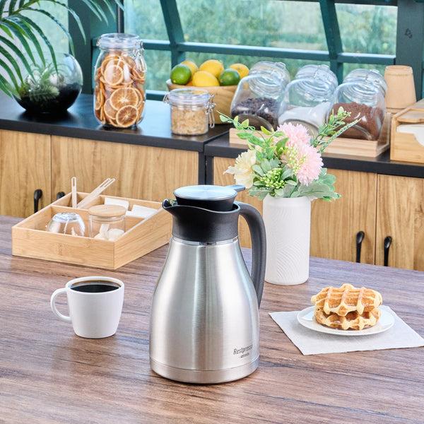 Restaurantware Restpresso 68 Oz Vacuum Insulated Coffee Carafe / Server - 14" X 7 3/4" X 6" - 1 Count Box