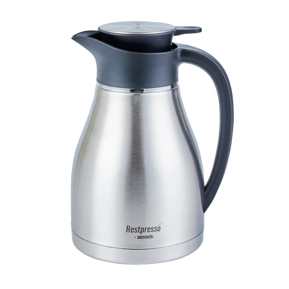 restaurantware Restpresso 68 oz Vacuum Insulated Coffee Carafe / Server - 14" x 7 3/4" x 6" - 1 count box
