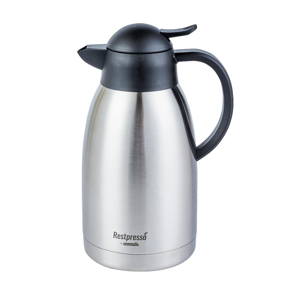 restaurantware Restpresso 68 oz Vacuum Insulated Coffee Carafe / Server - 7 3/4" x 5 1/2" x 11" - 1 count box