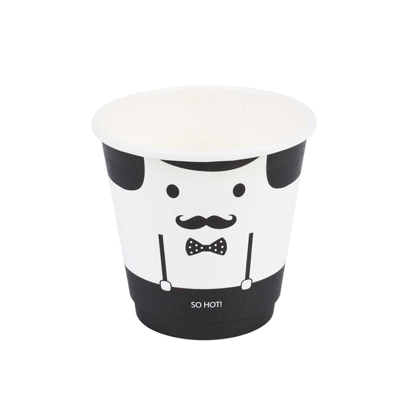 Restaurantware Restpresso 8 Oz Monsieur Paper Coffee Cup - Double Wall - 3 1/2" X 3 1/2" X 3 1/4" - 500 Count Box