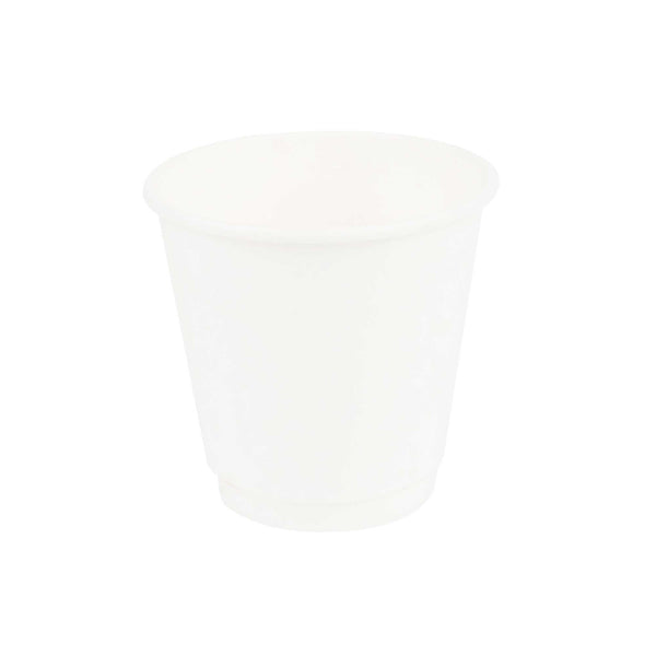 Restaurantware Restpresso 8 Oz White Paper Coffee Cup - Double Wall - 3 1/2" X 3 1/2" X 3 1/4" - 500 Count Box