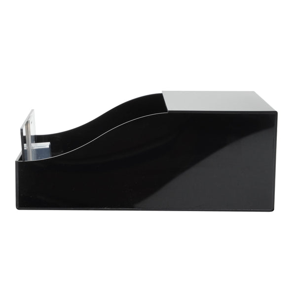 Restaurantware Restpresso Black Acrylic Horizontal Coffee Cup Sleeve Dispenser - 9 1/2" X 6" X 3 3/4" - 1 Count Box