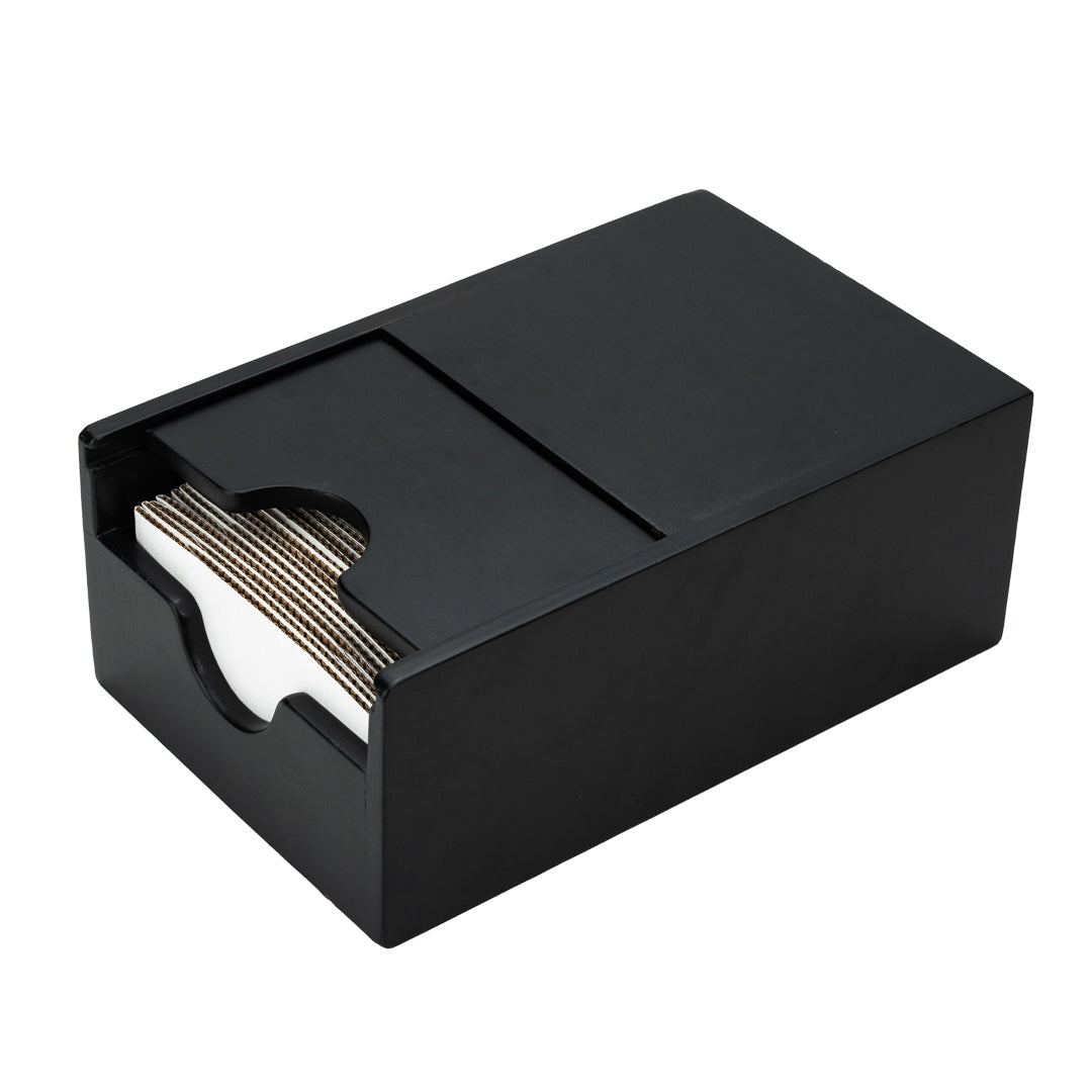 restaurantware Restpresso Black Bamboo Coffee Cup Sleeve Holder - 9 1/2'' x 6'' x 3.75'' - 1 count box