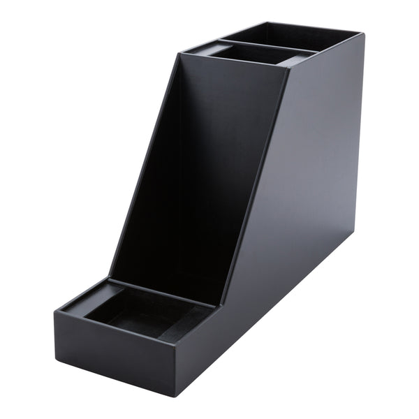 Restaurantware Restpresso Black Bamboo Dual Airpot Coffee Dispenser Display - 23 1/2" X 7" X 13 1/2" - 1 Count Box