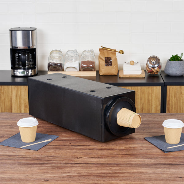 Restaurantware Restpresso Black Countertop Cup Dispenser Cabinet - For 8 To 44 Oz Cups Stackable 1 Slot - 24 1/2" X 8" - 1 Count Box