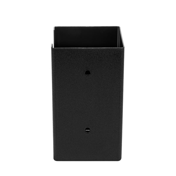 Restaurantware Restpresso Black Plastic Coffee Cup / Lid / Cocktail Napkin Organizer - 4 1/2" X 4 1/2" X 7 3/4" - 1 Count Box