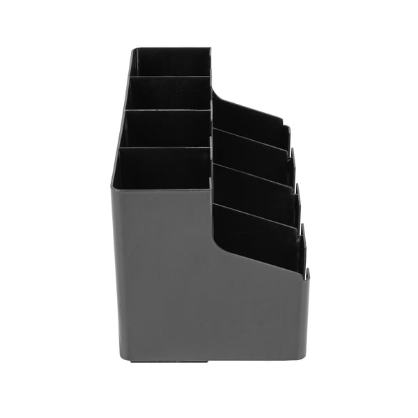 Restaurantware Restpresso Black Plastic Coffee Cup / Lid Organizer - 8 Section - 16 1/4" X 8 1/4" X 8 3/4" - 1 Count Box