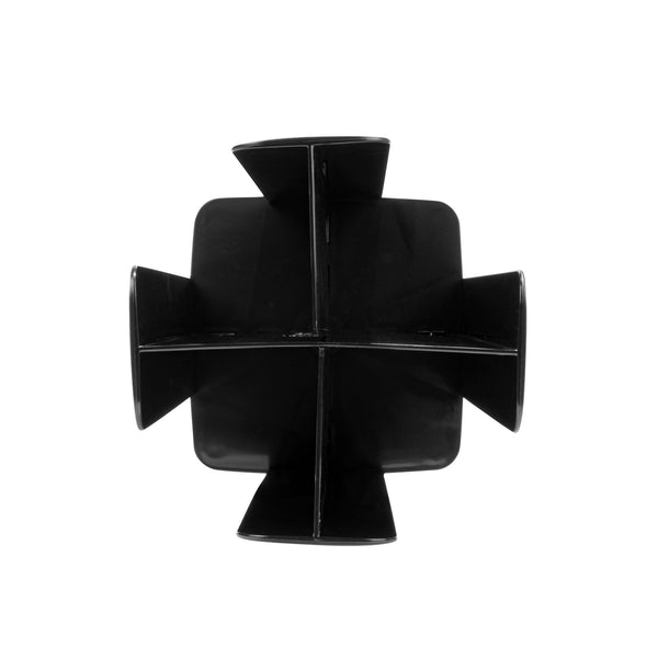 Restaurantware Restpresso Black Plastic Coffee Cup / Lid Organizer - 4 Compartments - 8 1/4" X 8 1/4" X 19 3/4" - 1 Count Box