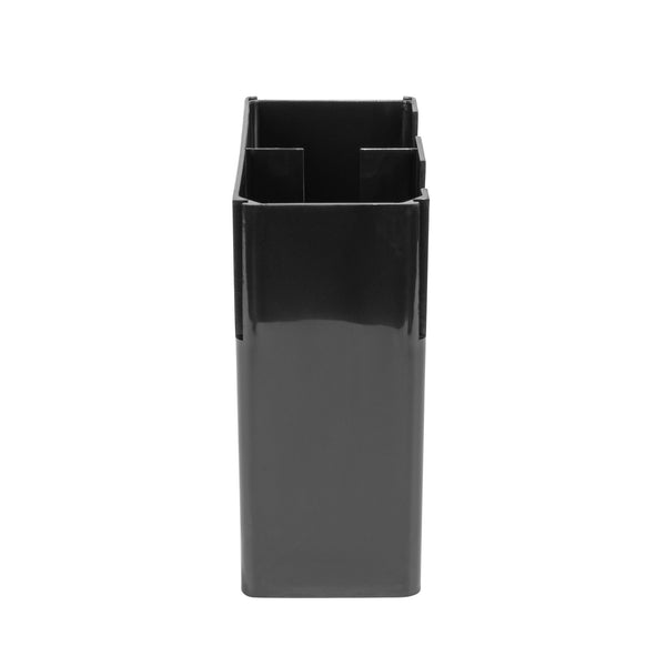 Restaurantware Restpresso Black Plastic Coffee Cup / Lid Organizer - 2 Section - 9" X 4 1/4" X 9 1/2" - 1 Count Box