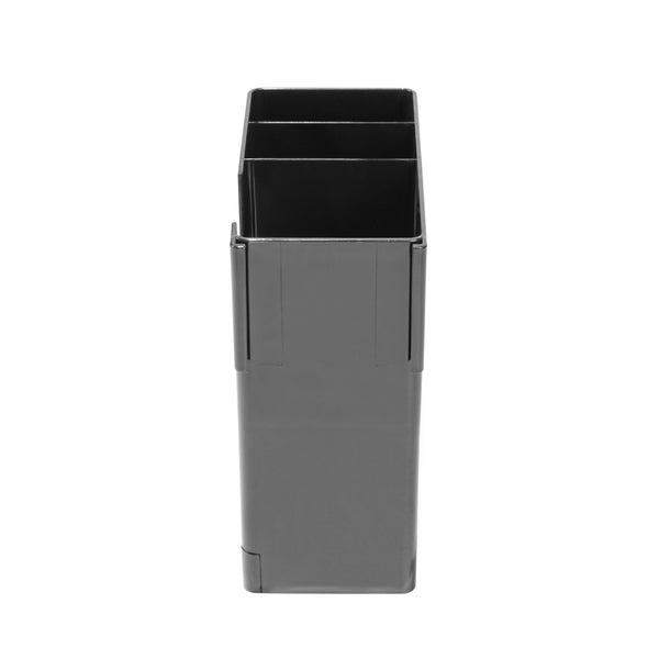 Restaurantware Restpresso Black Plastic Coffee Cup / Lid / Straw Organizer - 4 Section - 9" X 4 1/4" X 9 1/2" - 1 Count Box
