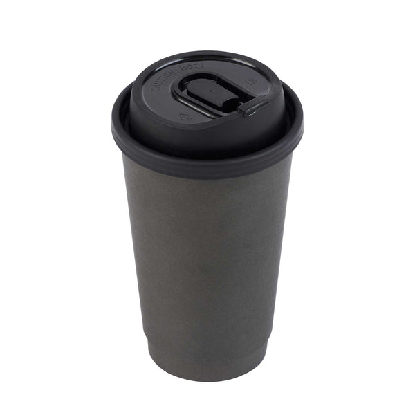 Restaurantware Restpresso Black Plastic Coffee Cup Lid - With Detachable Plug Fits 8 12 16 And 20 Oz - 500 Count Box