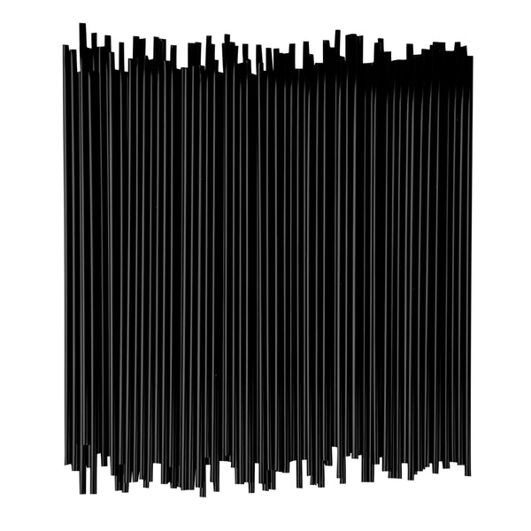 Restaurantware Restpresso Black Plastic Coffee Stirrer / Sip Straw - 7" - 5000 Count Box