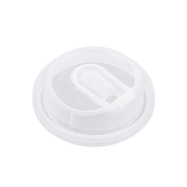Restaurantware Restpresso Clear Plastic Coffee Cup Lid - With Detachable Plug Fits 8 12 16 And 20 Oz - 500 Count Box
