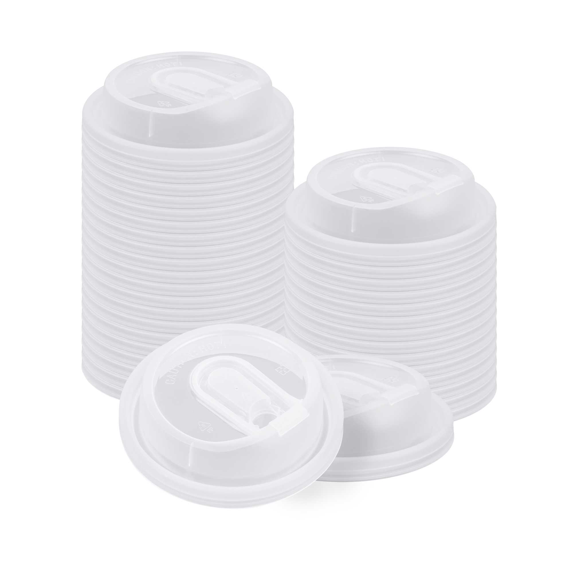 restaurantware Restpresso Clear Plastic Coffee Cup Lid - with Detachable Plug Fits 8 12 16 and 20 oz - 500 count box