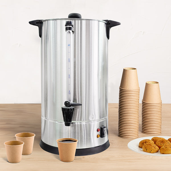 Restaurantware Restpresso Coffee Urn - Silver Stainless Steel - 950W 55 Cup - 1 Count Box