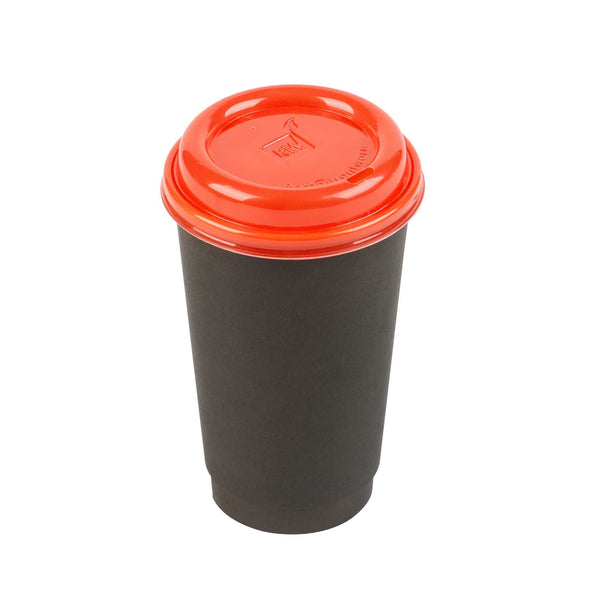 Restaurantware Restpresso Glossy Red Plastic Coffee Cup Lid - Fits 8 12 16 And 20 Oz - 500 Count Box