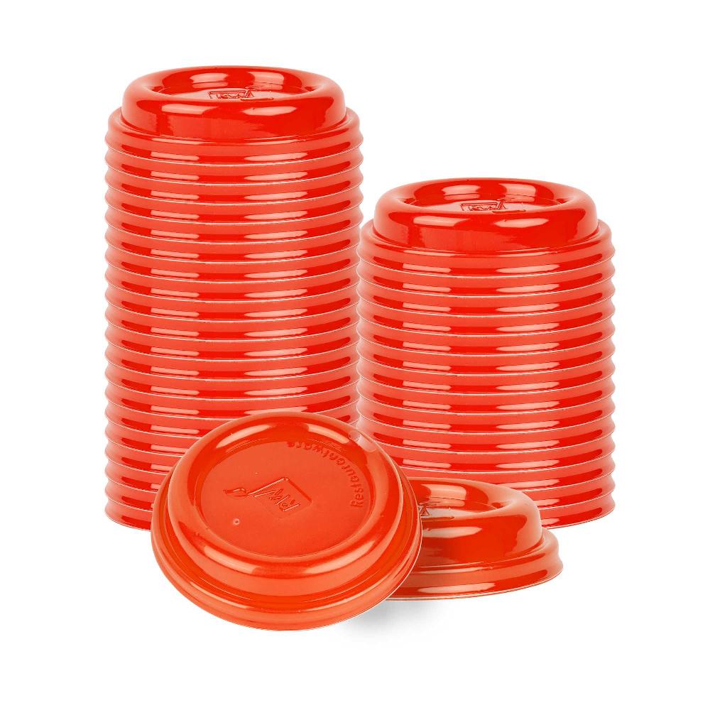 restaurantware Restpresso Glossy Red Plastic Coffee Cup Lid - Fits 8 12 16 and 20 oz - 500 count box