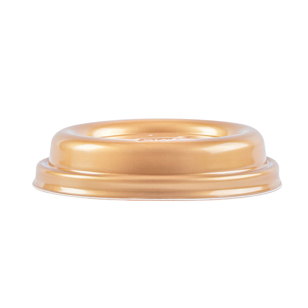 Restaurantware Restpresso Gold Plastic Coffee Cup Lid - Fits 8 12 16 And 20 Oz - 500 Count Box