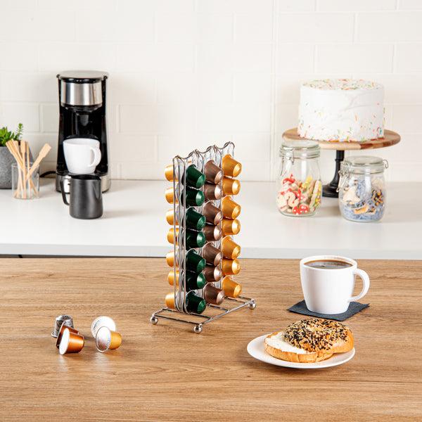 Restaurantware Restpresso Iron Coffee Pod / Capsule Holder - Holds 42 Nespresso Capsules - 6 1/2" X 3 3/4" X 10 1/2" - 1 Count Box